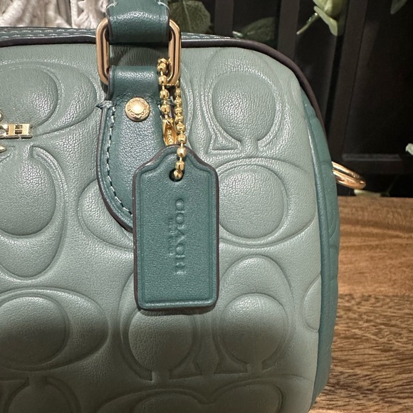 Coach Mini Rowan in Embossed Signature Print - Picture 8 of 9